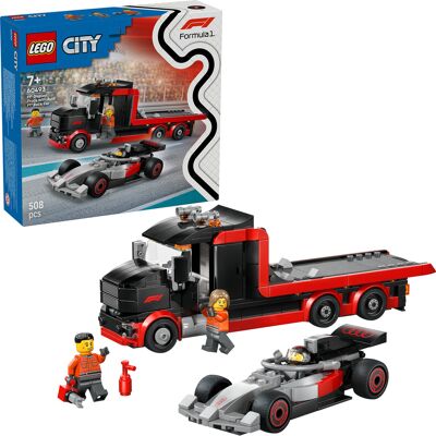 Lego City F1 Truck med Audi F1 racerbilen, Bygge legetøj Lego City F1 Truck med Audi F1 racerbilen, Bygge legetøj