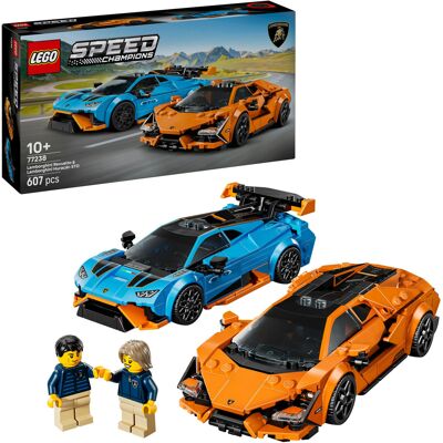 Lego Speed Champions Lamborghini Revuelto og Huracán STO, Bygge legetøj Lego Speed Champions Lamborghini Revuelto og Huracán STO, Bygge legetøj