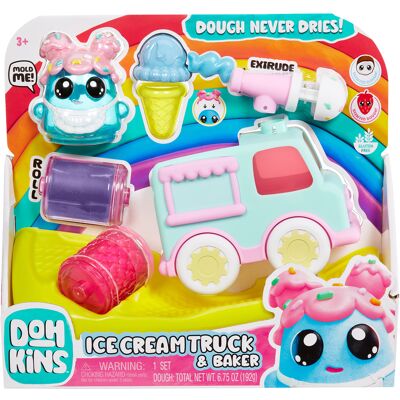 MGA Entertainment DohKins Ice Cream Truck & Baker Legesæt med modellervoks 192 g Flerfarvet, Ælt MGA Entertainment DohKins Ice Cream Truck & Baker Legesæt med modellervoks 192 g Flerfarvet, Ælt