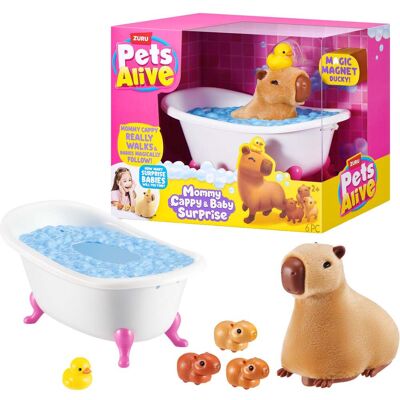 ZURU Pets Alive - Mommy Capybara and Baby Surprise, Spil figur ZURU Pets Alive - Mommy Capybara and Baby Surprise, Spil figur