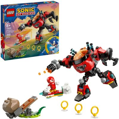Lego Knuckles mod dr. Eggmans Egg Crusher-mech, Bygge legetøj Lego Knuckles mod dr. Eggmans Egg Crusher-mech, Bygge legetøj