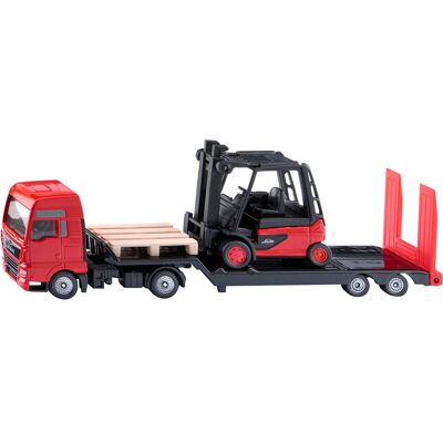 SIKU SUPER MAN lastbil med Linde gaffeltruck, Model køretøj SIKU SUPER MAN lastbil med Linde gaffeltruck, Model køretøj