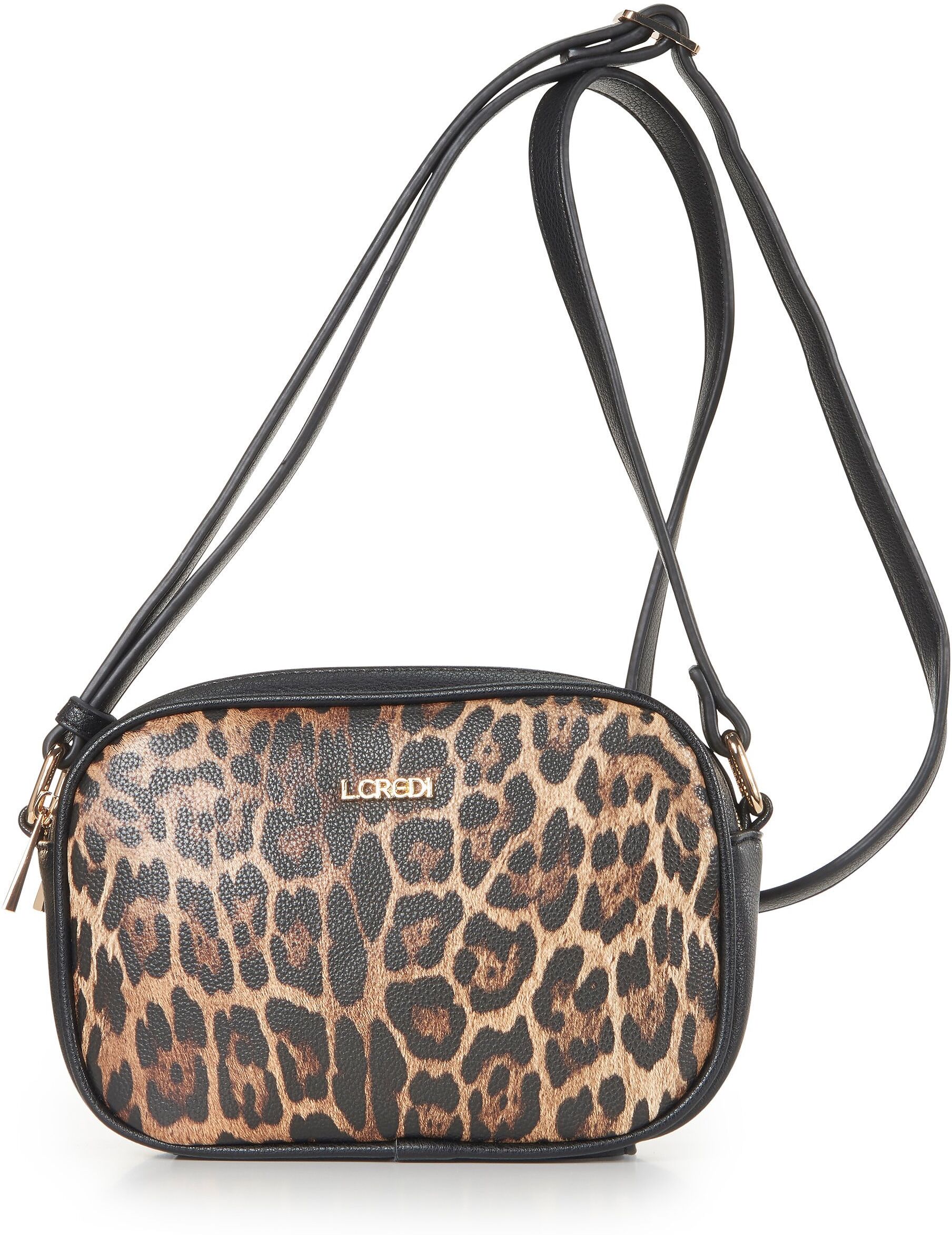 L. Credi Taske leoparddesign Fra L. Credi beige