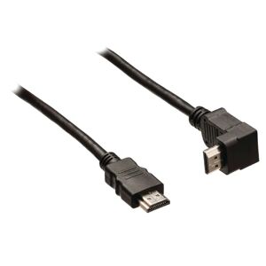 Valueline High Speed Hdmi Kabel Med Ethernet HDMI-Stik - HDMI-Stik Vinklet 90Â° 1,00 m Sort