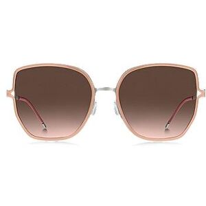 Boss Nude-frame sunglasses with forked temples and branded chain