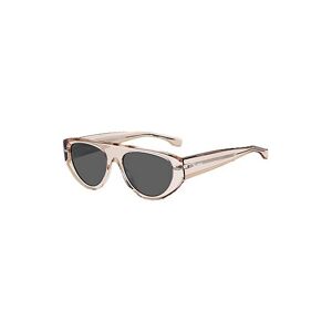Boss Translucent pink bio-acetate sunglasses with patterned rivets