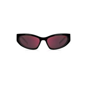 HUGO Black-acetate sunglasses with 3D monogram