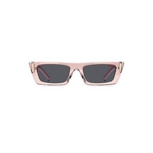 HUGO Pink-acetate sunglasses with 3D monogram