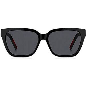 HUGO Black-acetate sunglasses with branded temples