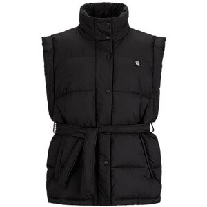 HUGO Water-repellent regular-fit padded gilet with belt