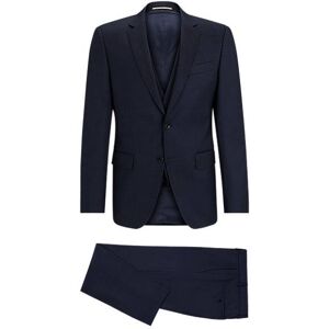 Boss Three-piece slim-fit suit in patterned stretch wool