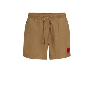 HUGO Quick-dry swim shorts with red logo label