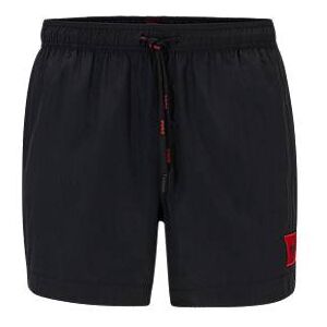 HUGO Quick-dry swim shorts with red logo label