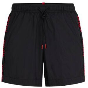 HUGO Fully lined swim shorts with logo tape