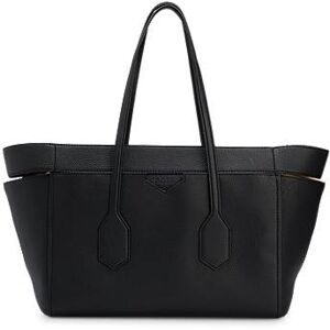 Boss Grained-leather tote bag with logo detail