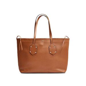 Boss Grained-leather shopper bag with whipstitch details