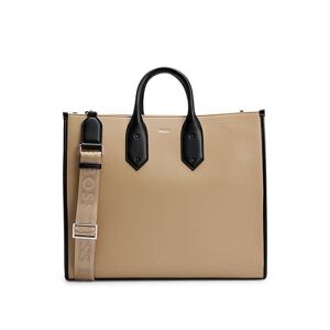 Boss Faux-leather tote bag with signature details
