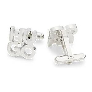 HUGO Stacked-logo cufflinks in stainless steel