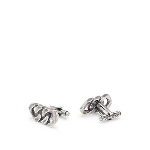 HUGO Chain-link cufflinks in steel with logo details