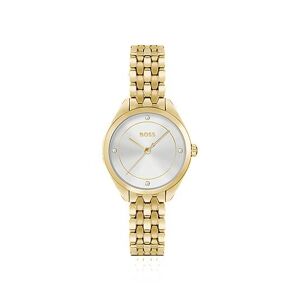 Boss Gold-tone watch with silver-white dial