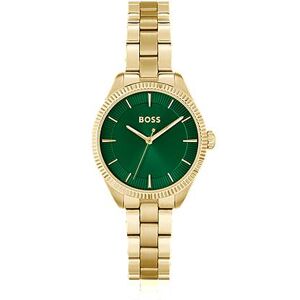 Boss Gold-tone watch with green dial