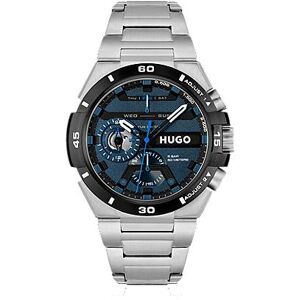 HUGO Link-bracelet watch with blue layered dial