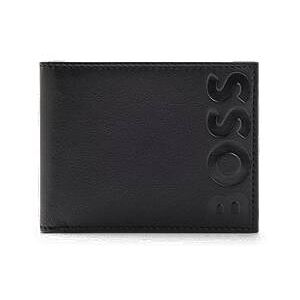 Grained-leather wallet with embossed logo