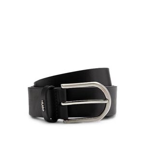 HUGO Pin-buckle belt in leather with gold-tone logo
