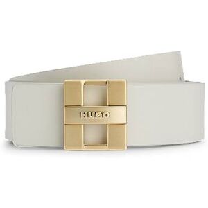 HUGO Reversible belt in Italian leather with branded buckle