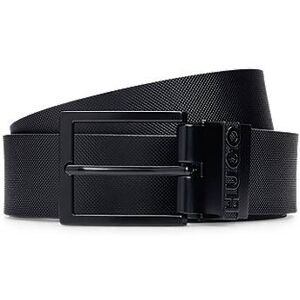 HUGO Reversible Italian-leather belt with pin and plaque buckles