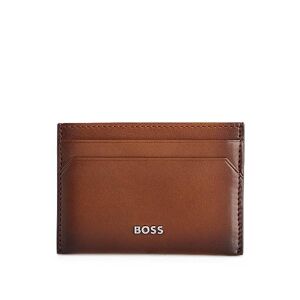 Boss Leather card holder with logo lettering
