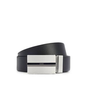 Boss Reversible leather belt with pin and plaque buckles