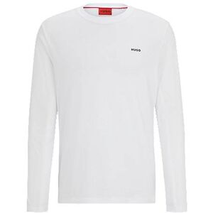 HUGO Long-sleeved T-shirt in cotton jersey with logo print