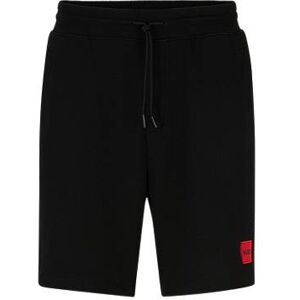 HUGO Cotton-terry regular-fit shorts with logo label