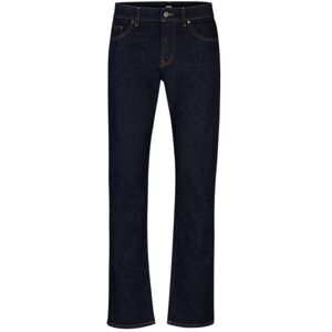 Boss Regular-fit jeans in dark-blue comfort-stretch denim