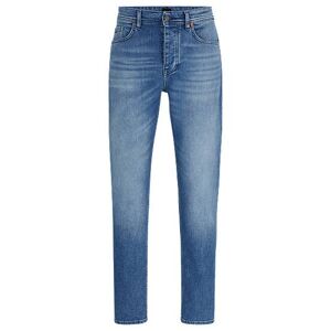 Boss Tapered-fit jeans in blue comfort-stretch denim