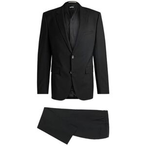 Boss Regular-fit suit in a melange virgin-wool blend