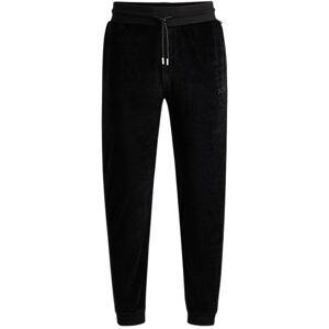 Boss Cotton-blend velour tracksuit bottoms with embroidered logo