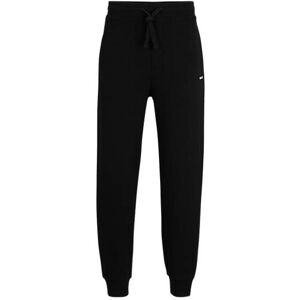 HUGO Cotton-terry tracksuit bottoms with logo print