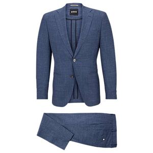 Boss Slim-fit suit in wool, Tussah silk and linen