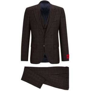 HUGO Extra-slim-fit suit in a checked wool blend