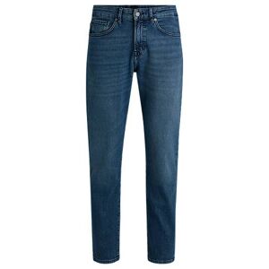 Boss Regular-fit jeans in mid-blue comfort-stretch denim