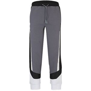 Boss Mixed-material tracksuit bottoms with printed logo