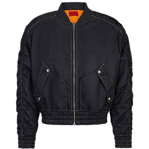 HUGO Water-repellent padded bomber jacket with logo print