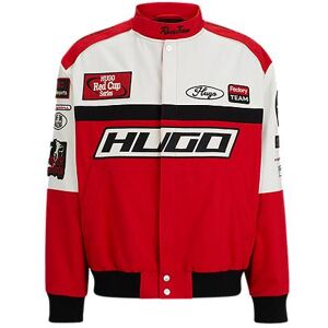 HUGO Colour-blocked regular-fit jacket with racing-inspired badges