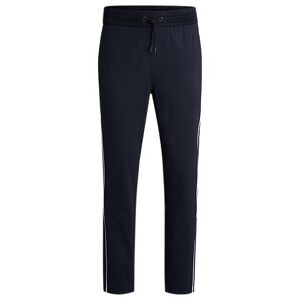 Boss Regular-fit tracksuit bottoms with contrast piping