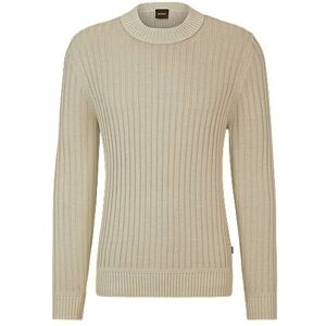 Boss Wool-blend regular-fit sweater with wide ribbing