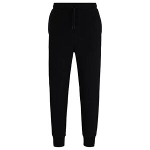 Boss Stretch-cotton tracksuit bottoms with logo print