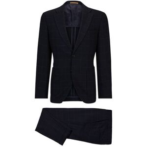 Boss Slim-fit suit in a checked wool blend