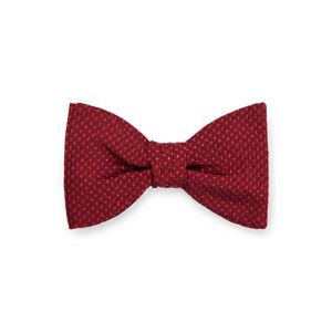 HUGO Dot-patterned bow tie in silk jacquard